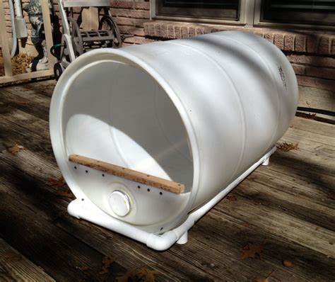 metal barrel dog houses|plastic drum dog house.